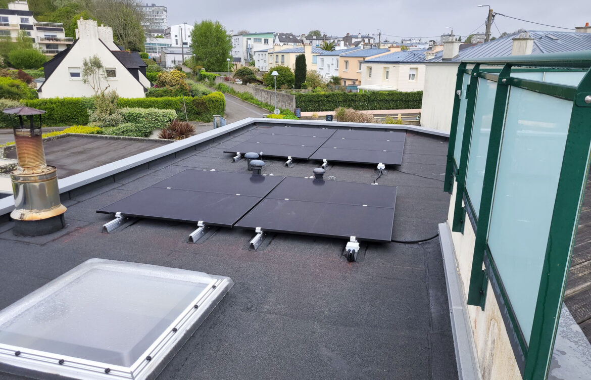 Installation solaire photovoltaïque chez un particulier à Brest